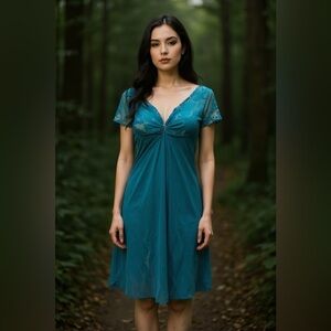 Elegant Teal Lace Nightgown
NWOT